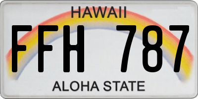 HI license plate FFH787