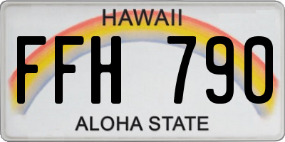 HI license plate FFH790