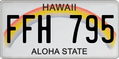 HI license plate FFH795