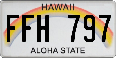 HI license plate FFH797