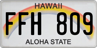 HI license plate FFH809