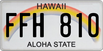 HI license plate FFH810