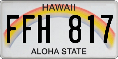 HI license plate FFH817