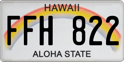 HI license plate FFH822