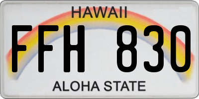 HI license plate FFH830