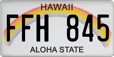 HI license plate FFH845
