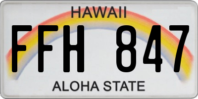HI license plate FFH847