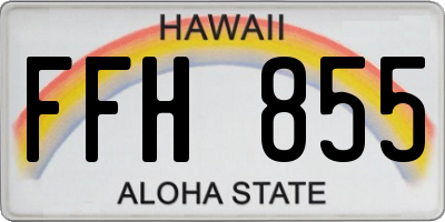 HI license plate FFH855