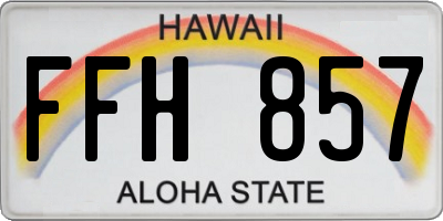 HI license plate FFH857