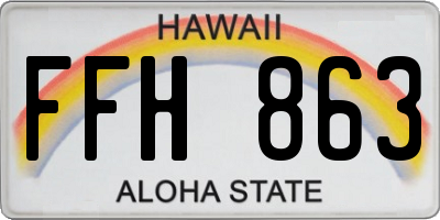 HI license plate FFH863