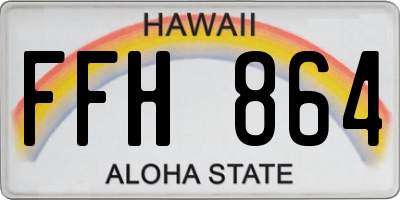 HI license plate FFH864