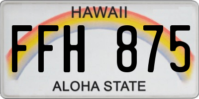 HI license plate FFH875