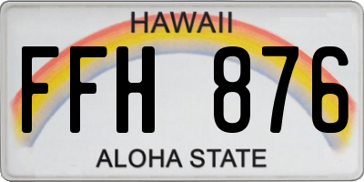 HI license plate FFH876