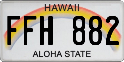 HI license plate FFH882