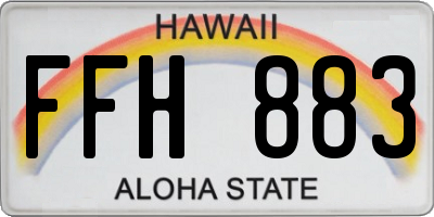 HI license plate FFH883