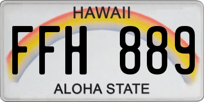 HI license plate FFH889
