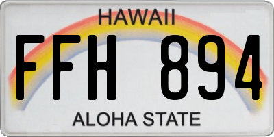 HI license plate FFH894