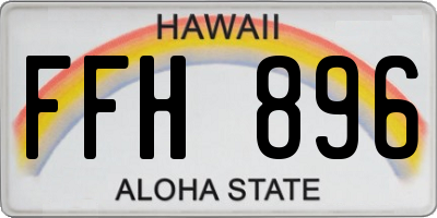 HI license plate FFH896