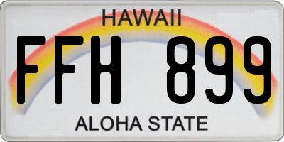 HI license plate FFH899