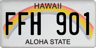 HI license plate FFH901