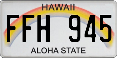 HI license plate FFH945