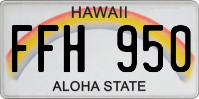 HI license plate FFH950