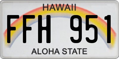 HI license plate FFH951