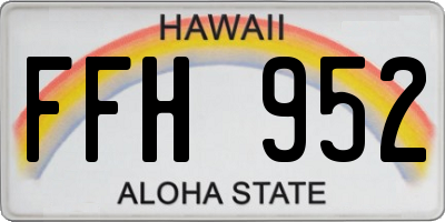 HI license plate FFH952