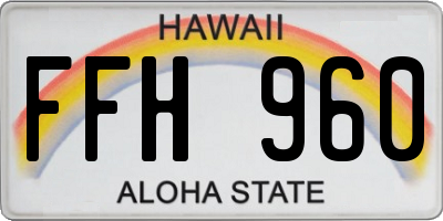 HI license plate FFH960