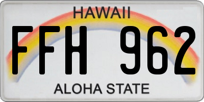 HI license plate FFH962