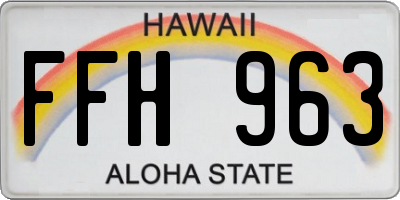 HI license plate FFH963