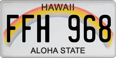HI license plate FFH968