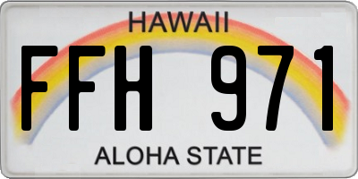HI license plate FFH971