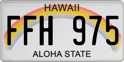 HI license plate FFH975