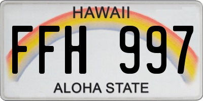 HI license plate FFH997