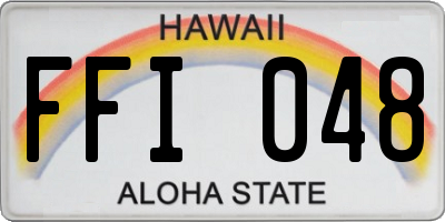 HI license plate FFI048