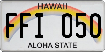 HI license plate FFI050
