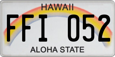 HI license plate FFI052