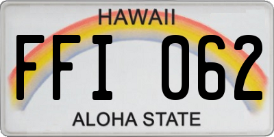 HI license plate FFI062