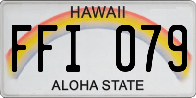 HI license plate FFI079