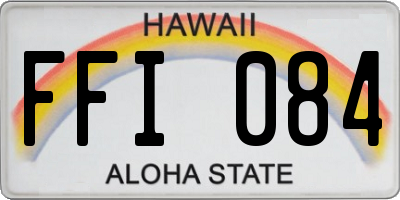 HI license plate FFI084