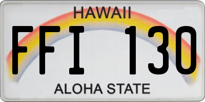 HI license plate FFI130