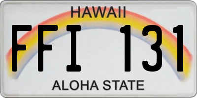 HI license plate FFI131