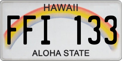 HI license plate FFI133