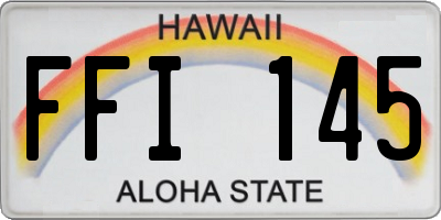 HI license plate FFI145