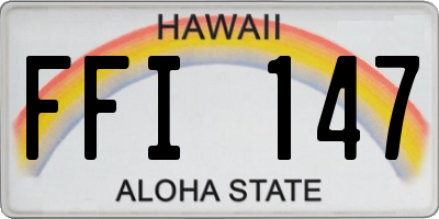 HI license plate FFI147