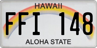 HI license plate FFI148