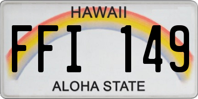 HI license plate FFI149
