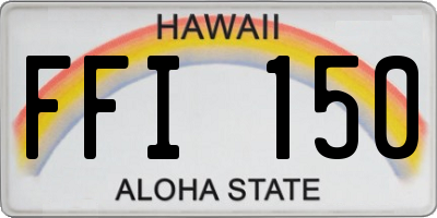 HI license plate FFI150