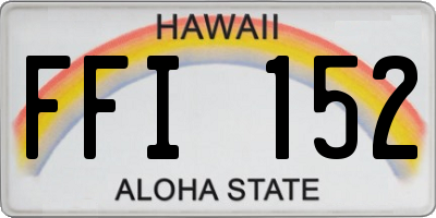 HI license plate FFI152